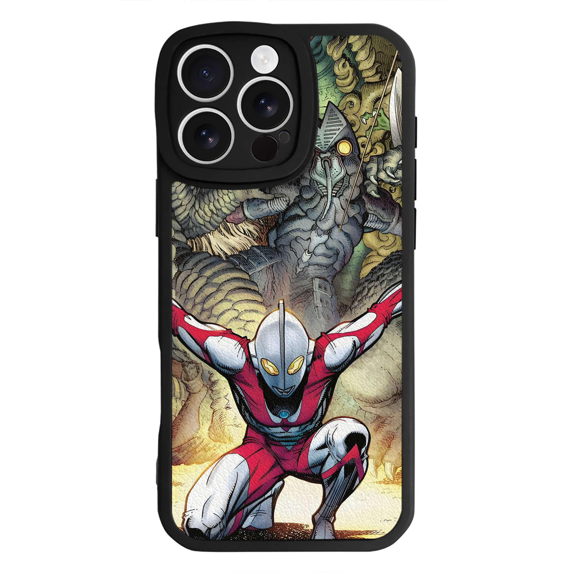 （画像用） ウルトラマン Ultraman 【iPhone 16シリーズ対応】シリコンスマホケース（レザー調） 材質：シリコン